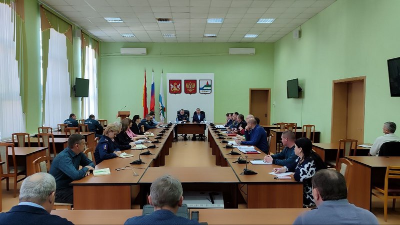 В районе провели командно-штабные учения по действиям в период вероятного наводнения с участием представителей областного МЧС..