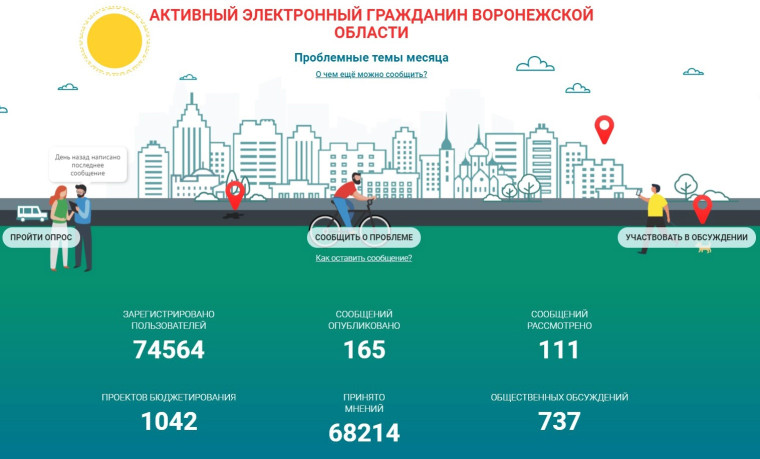 Портал «Активный электронный гражданин Воронежской области». Портал «Активный электронный гражданин Воронежской области».